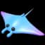 Mega Neon Manta Ray — item image