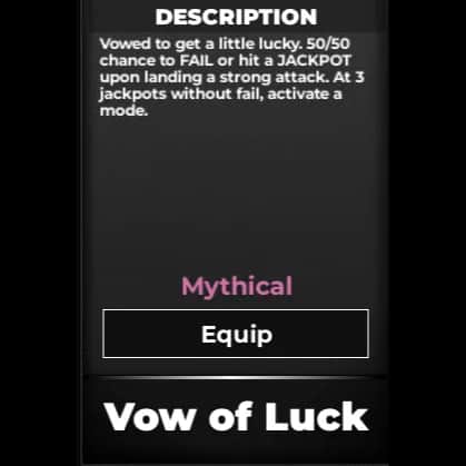 Vow of Luck — item image
