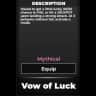 Vow of Luck — item image