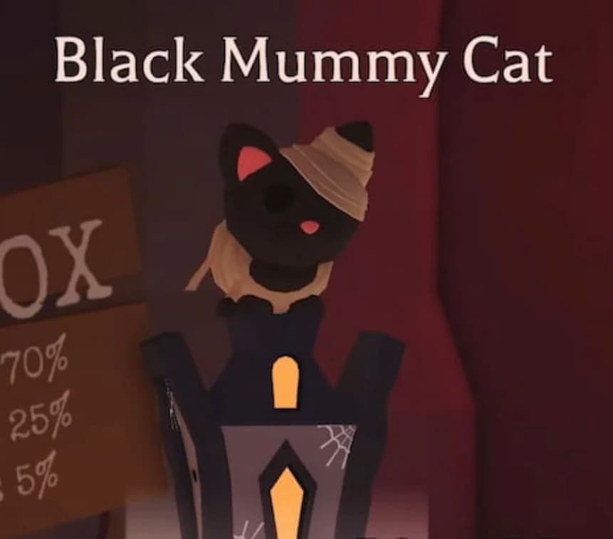 Halloween Black Mummy Cat — item image