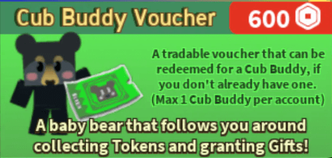 Cub Buddy Voucher — item image