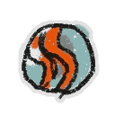 Orange Swirled Marble — item image