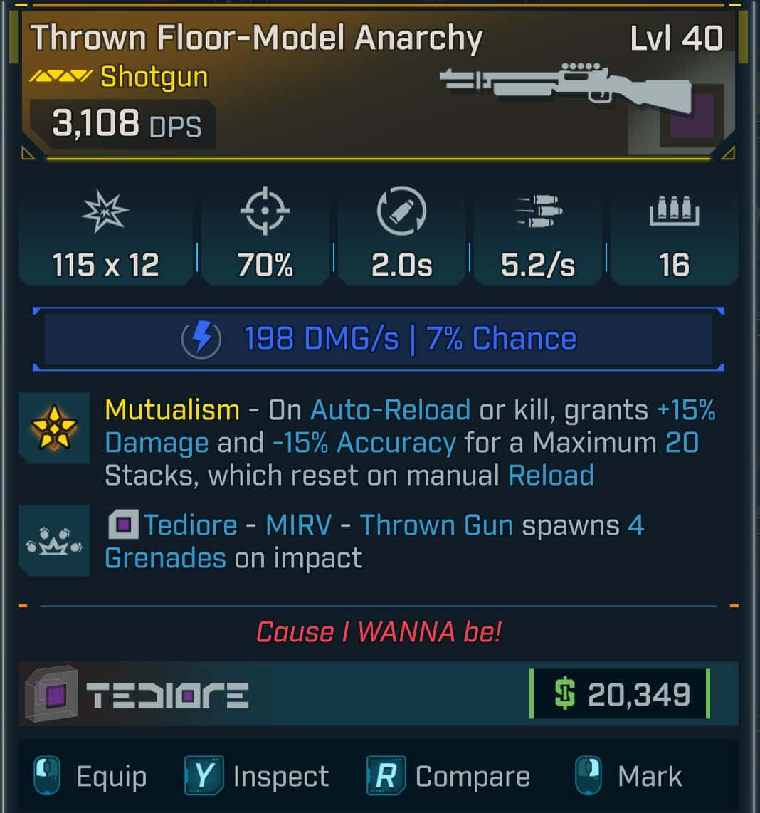 Thrown Floor-Model Anarchy — item image