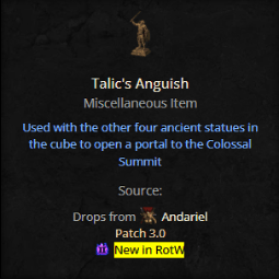 Talic's Anguish — item image