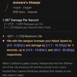 Asheara's Khanjar — item image