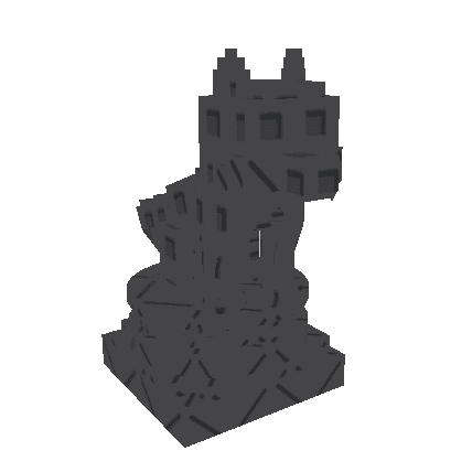 Cobblestone Wolf Statue — item image