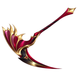 Dark Red & Gold Vampire Scythe — item image