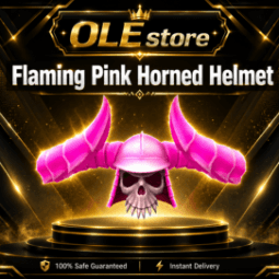 Flaming Pink Horned Helmet — item image