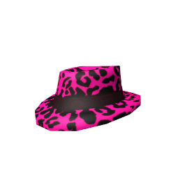 Hot Pink Snow Leopard Fedora — item image