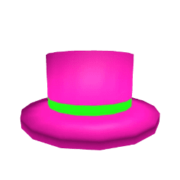 Neon Pink Top Hat — item image
